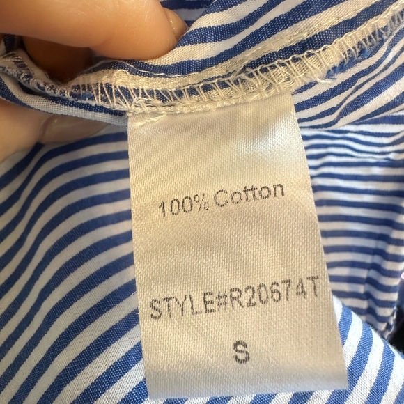 Tuckernuck Blue Stripe Royal Shirt Dress Size S - Picture 6 of 6